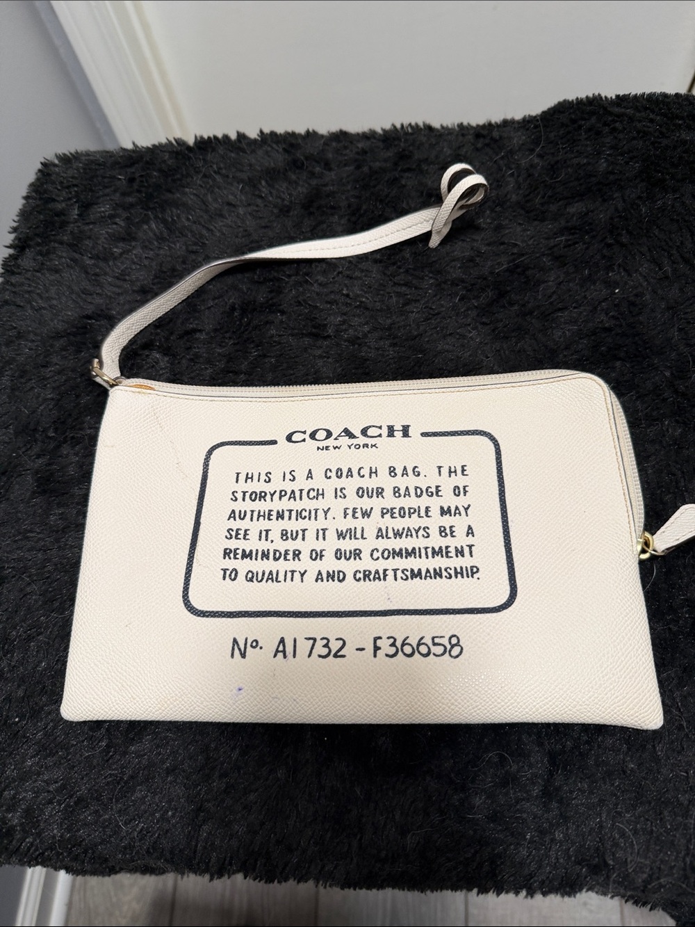 Coach Ivory Canvas Storypatch Wristlet